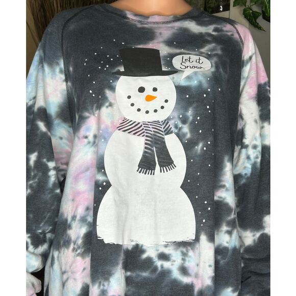 Lucky and Blessed Life Women's retro snowman sweatshirt size xl - Picture 3 of 5